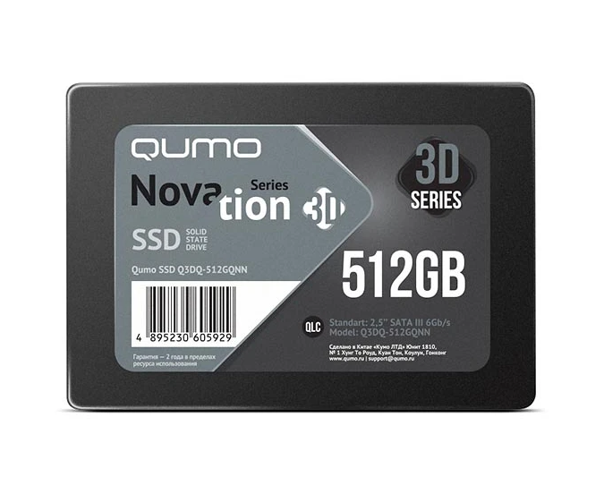 SSD QUMO QM Novation Q3 DQ-512 GQNN 512 GB SATA3.0