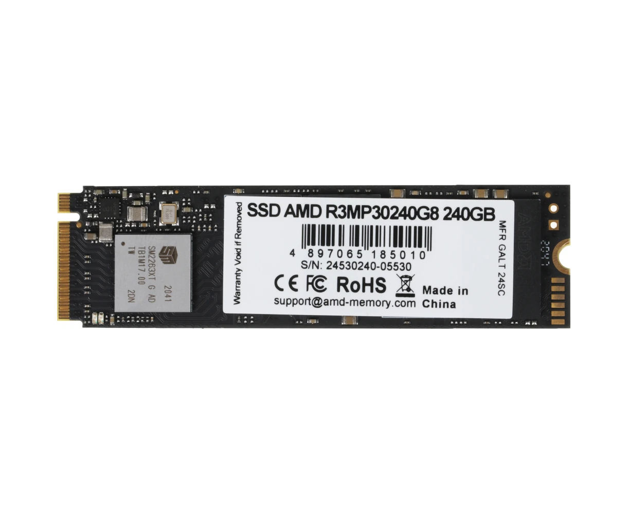 SSD AMD Radeon R3 R3 MP30240 G8 240 ГБ, M.2 2280, PC Ie 3.0 x4