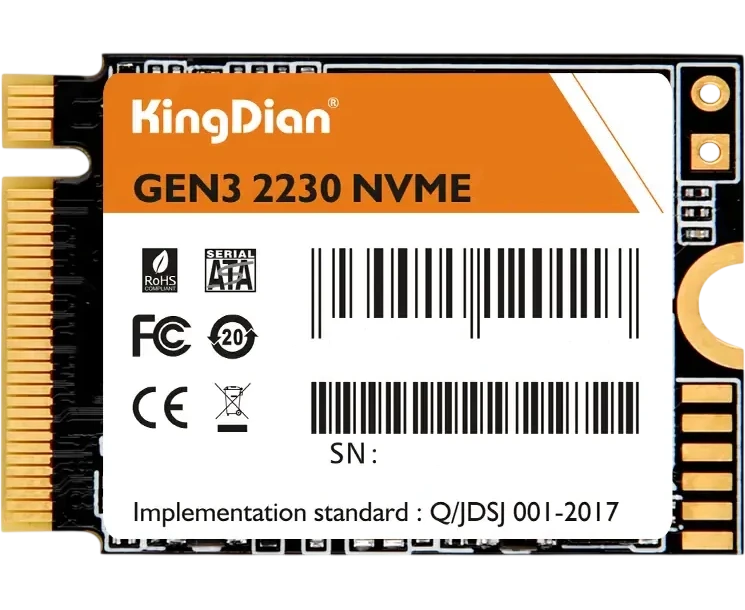 SSD King Dian G33 (G33 NVME M.2-512 GB) 512 Gb, M.2 2230, PCI-E 3.0 x4, 1730/1300 M Bs, NV Me, 300 TBW