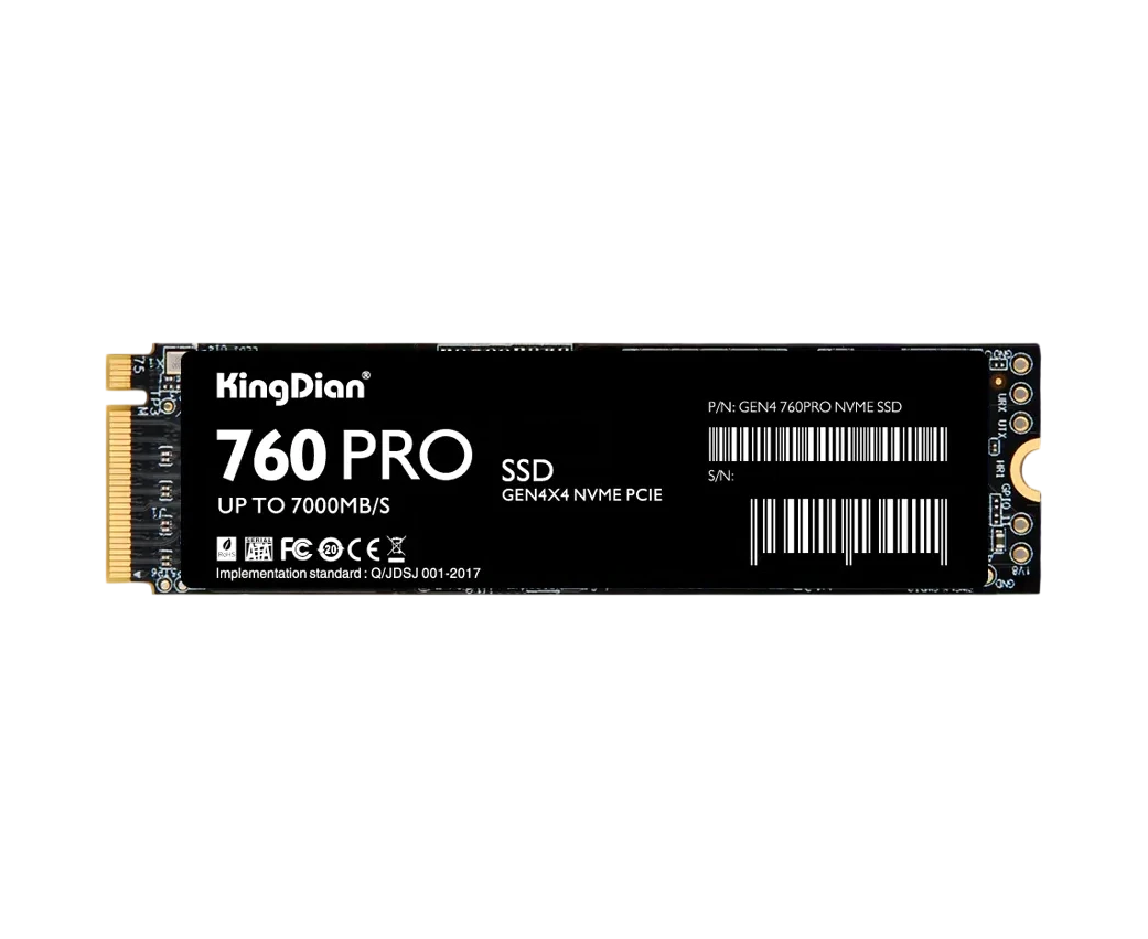 SSD King Dian G48 760 Pro (G48 760 Pro NVME M.2-1 TB) 1 Tb, M.2 2280, PCI-E 4.0 x4, 7000/6000 M Bs, NV Me, 600 TBW