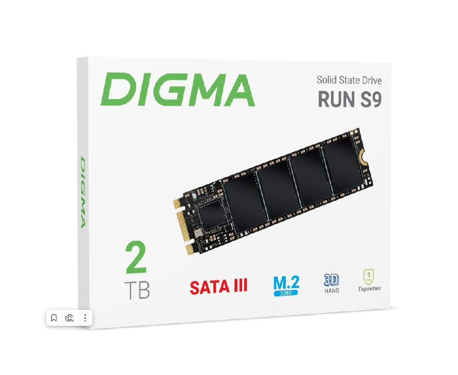 SSD Digma Run S9 DGSR1002 TS93 T SATA III 2 Tb M.2 2280