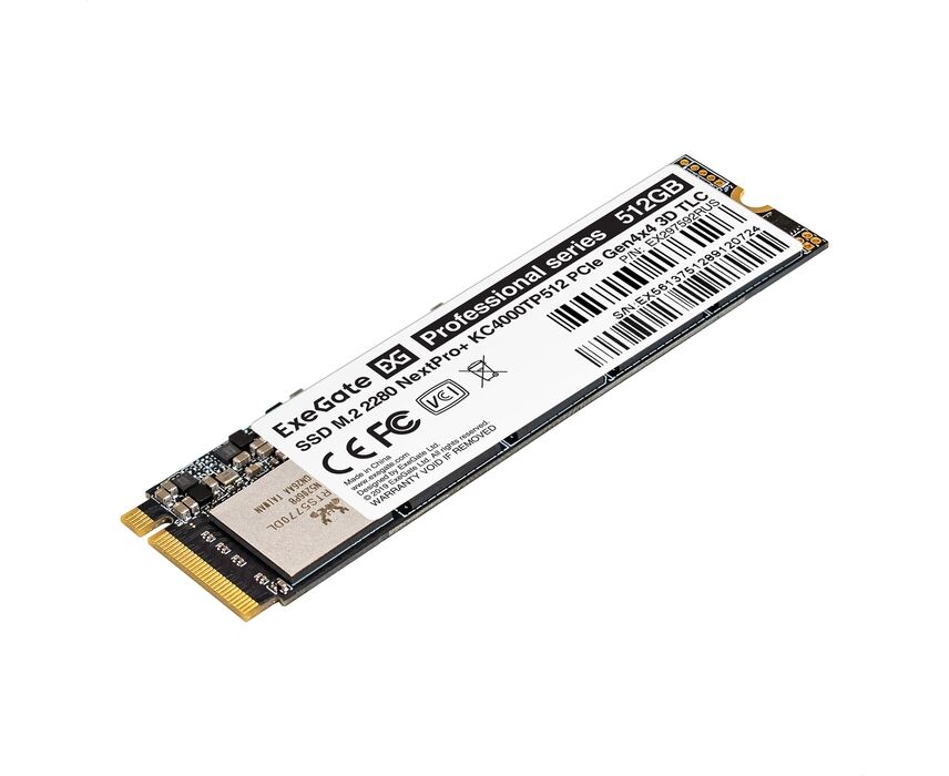 SSD Exegate Next Pro+ KC4000 TP512 (EX297592 RUS) M.2 2280 512 GB (PC Ie Gen4x4, NV Me, 22x80mm, 3 D TLC)