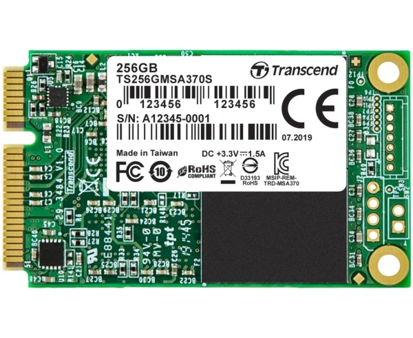 SSD Transcend MSA370 S (TS256 GMSA370 S) 256 Гб, m SATA SATA III MLC, темп. режим от 0 С до +70 С