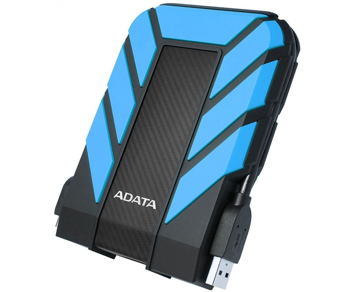 HDD ext 2.5" 2.0 TB USB3.1 ADATA Dash Drive Durable HD710 Pro, прорезиненный, черный/синий (AHD710 P-2 TU31-CBL) Waterproof/Dustproof/Shockproof, военный стандарт MIL-STD-810 G 516.6