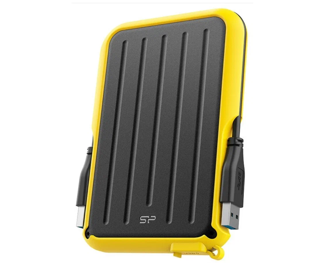 Внешний HDD Silicon Power Armor A66 (SP050 TBPHD66 LS3 Y) 5 TB, 2.5", USB 3.2, Желтый