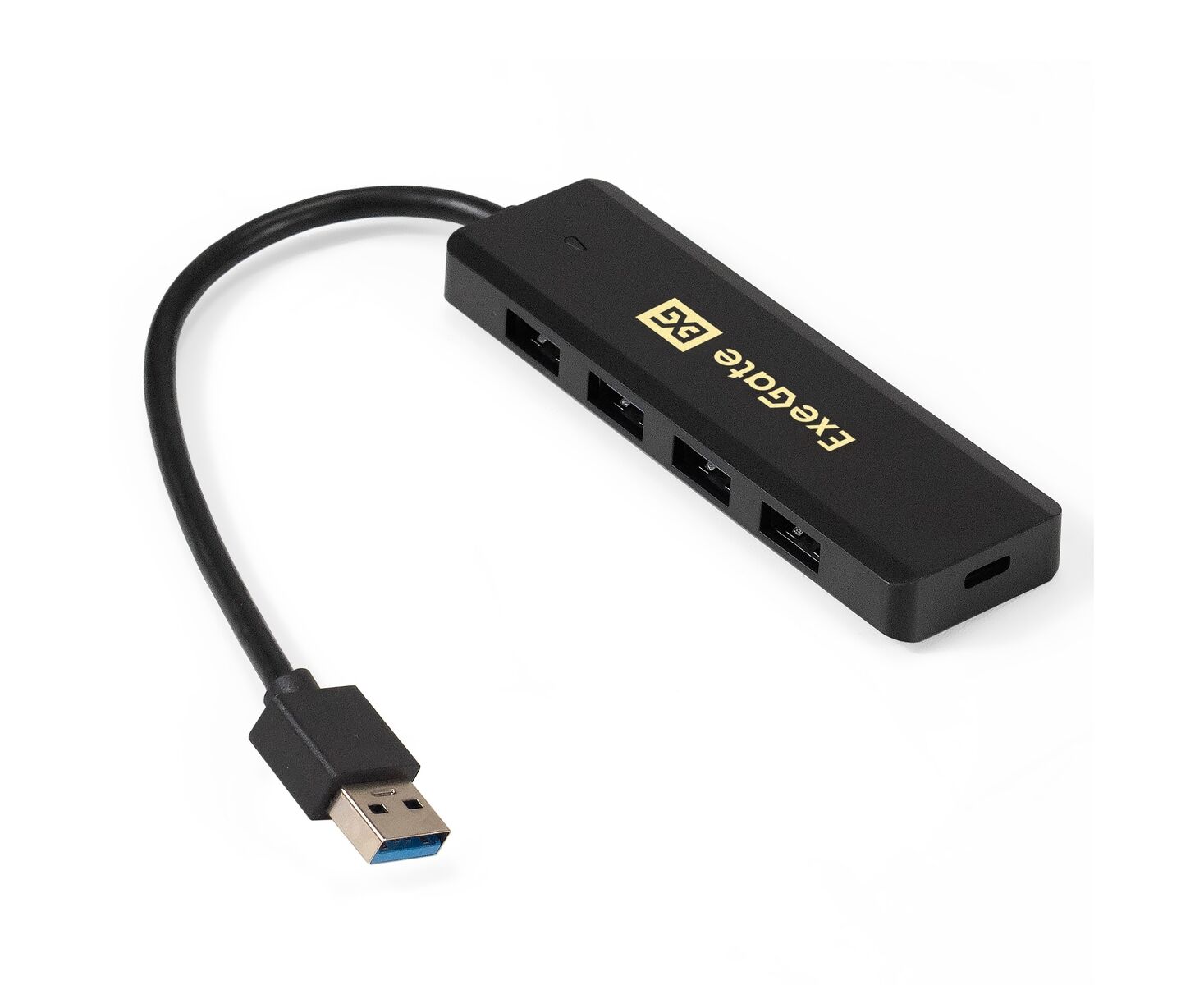 USB-Хаб (концентратор) Exe Gate DUB-4 P/1 EX293980 RUS (кабель-адаптер USB3.0 - 4x USB3.0, Plug Play, черный)