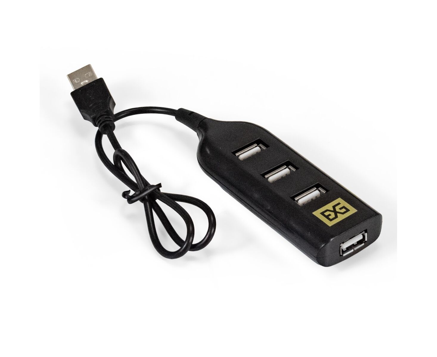 USB-Хаб (концентратор) Exe Gate DUB-42 EX293976 RUS (кабель-адаптер USB2.0 - 4x USB2.0, Plug Play, черный)