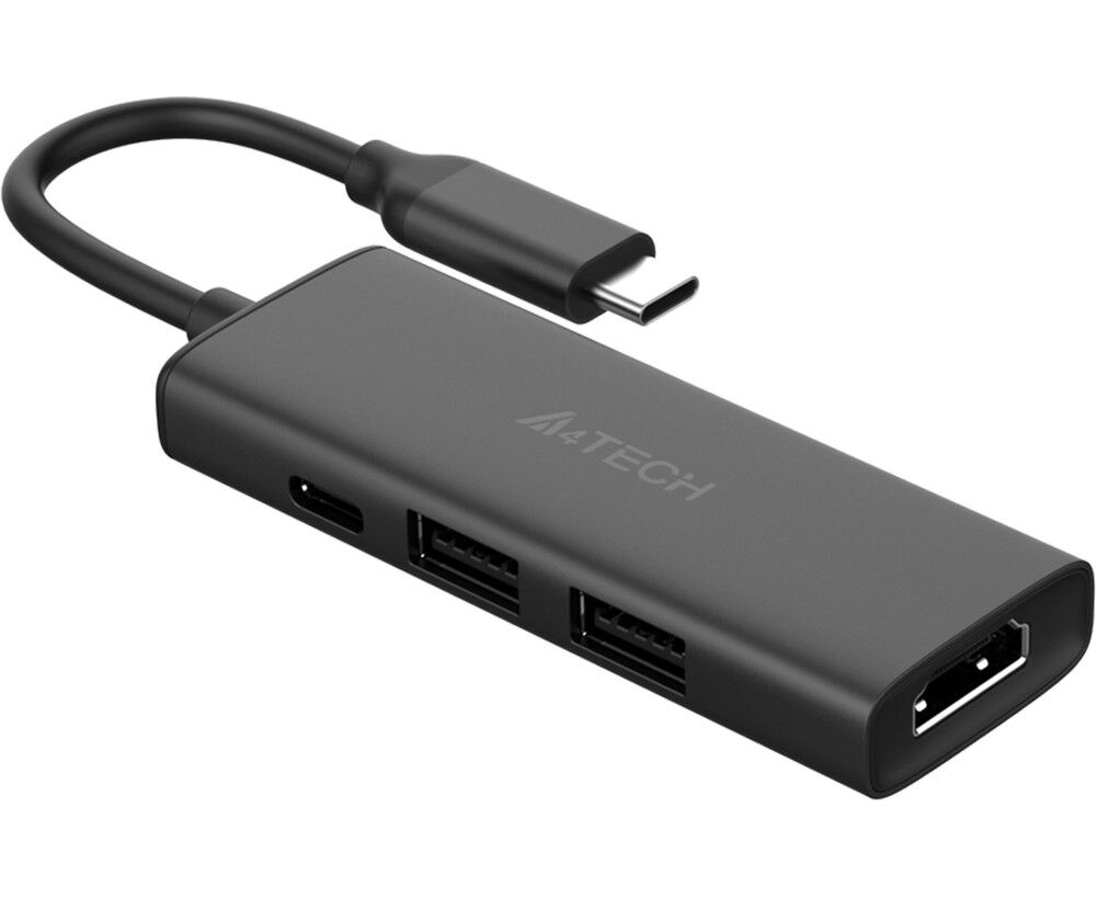 Разветвитель USB-C A4 Tech DST-40 C 2порт серый