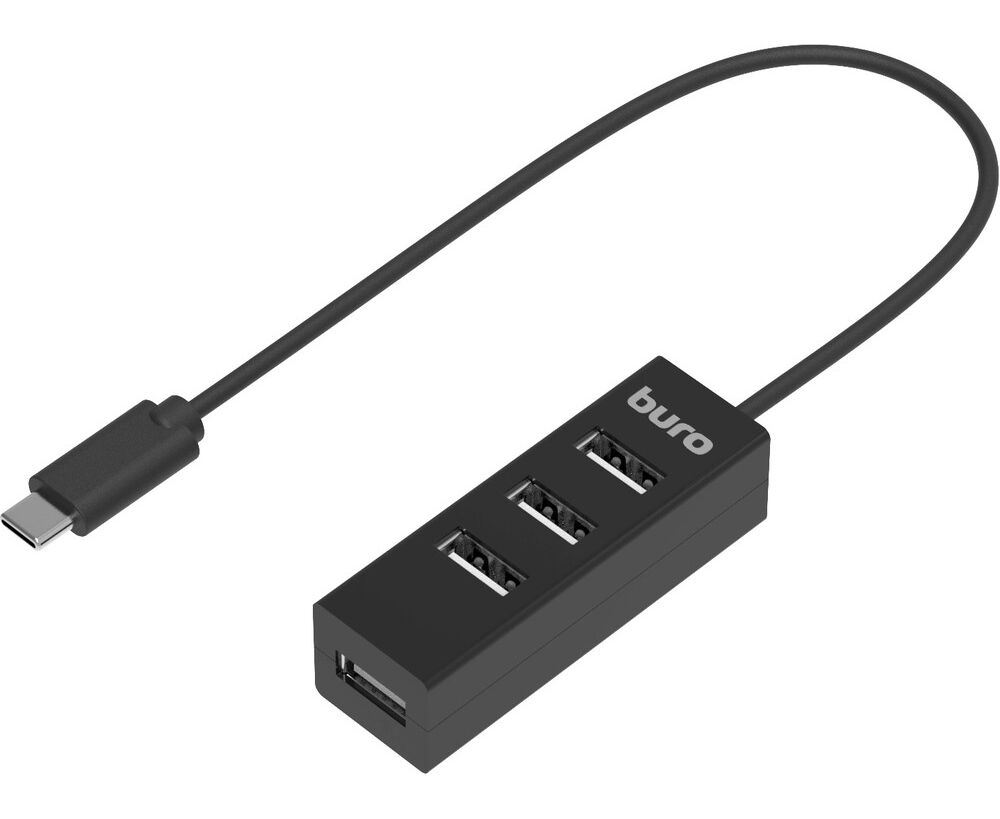 Разветвитель USB-C Buro BPH-C-1906 (BU-USBC-HUB-4 U20) 4порт черный