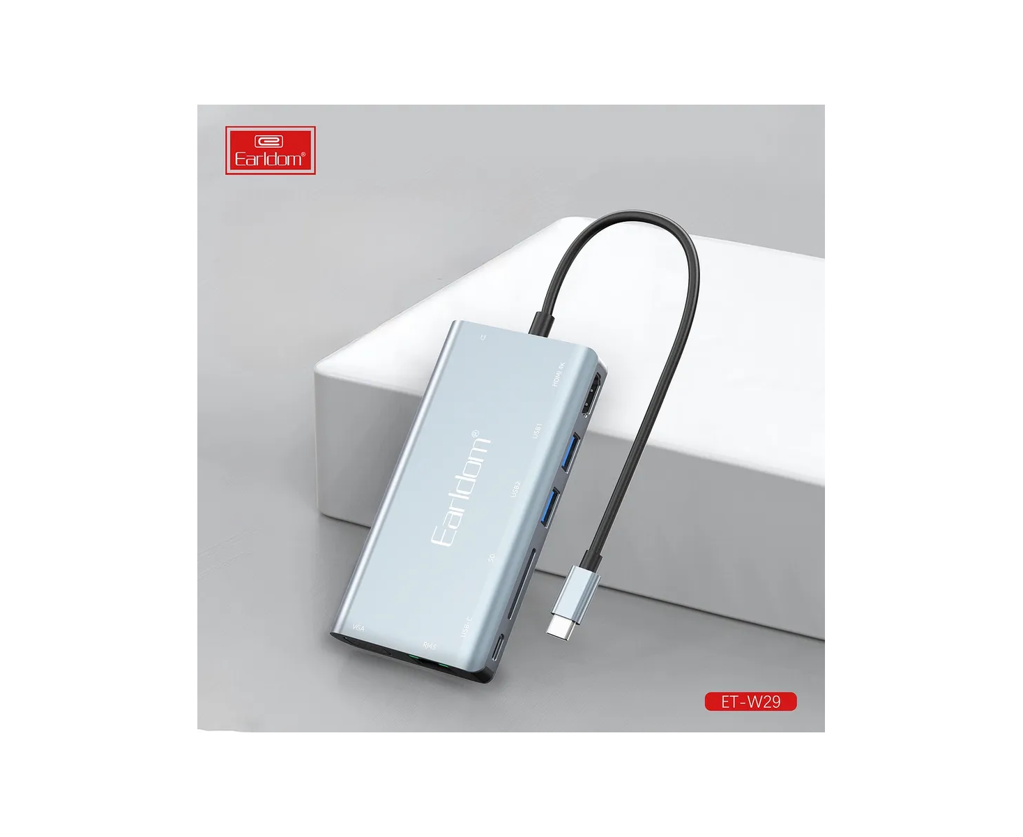 Адаптер Earldom ET-W29 HDTV USB-C серебро