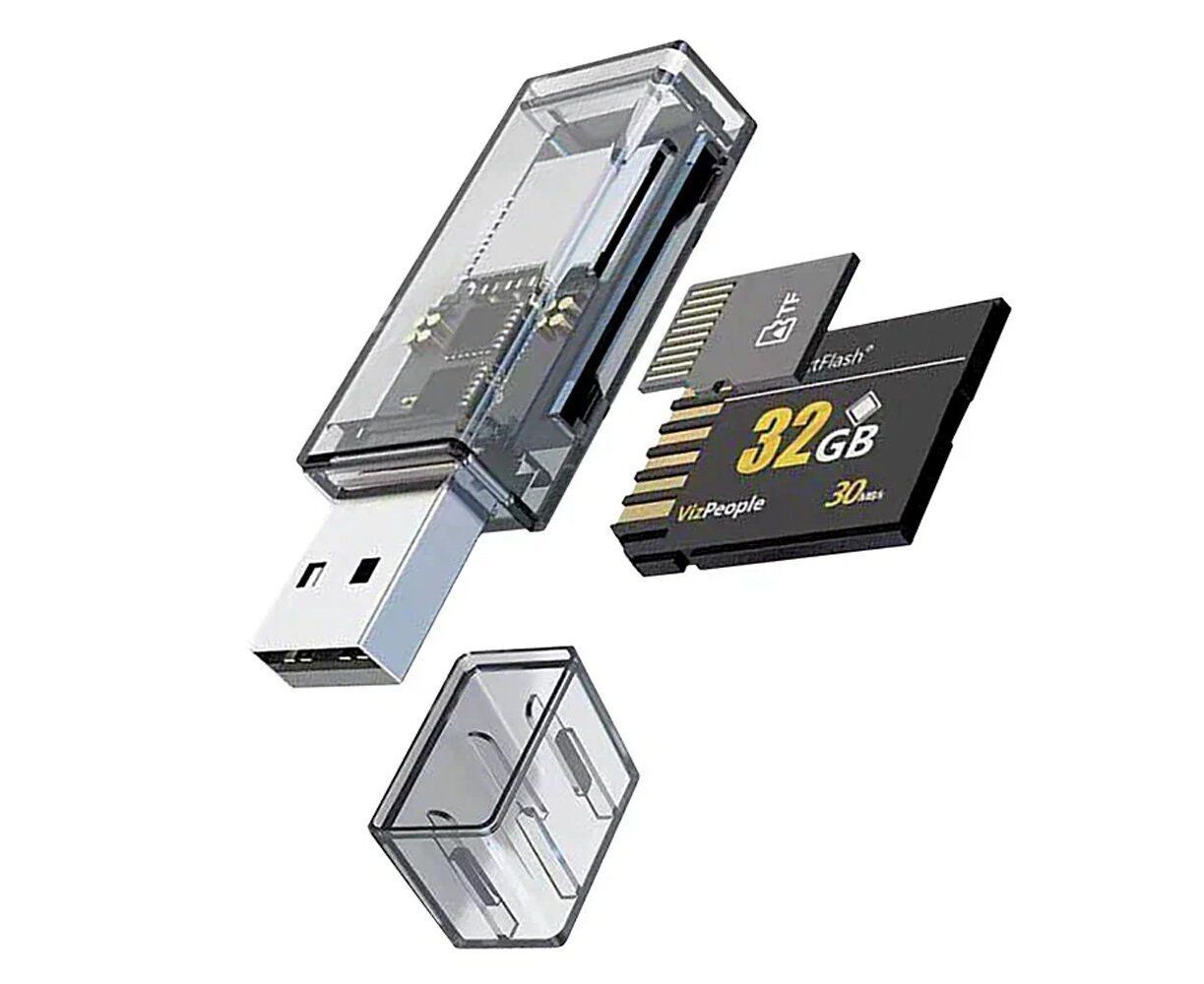 Картридер WALKER WCD-70 SD/micro SD USB