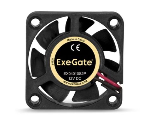 Вентилятор Exegate EX04010 S2 P EX283363 RUS 40x40x10 мм, подшипник скольжения, 2pin, 5500 RPM, 22d BA
