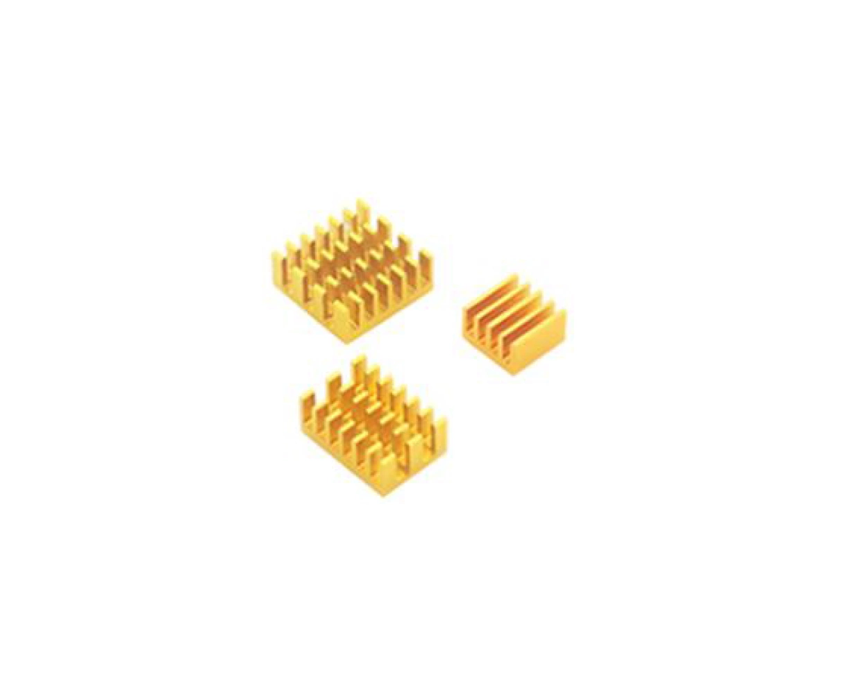 Набор радиаторов ACD RA539 Gold 3 in 1 Heat Sink Set Aluminum for Raspberry Pi 4 B