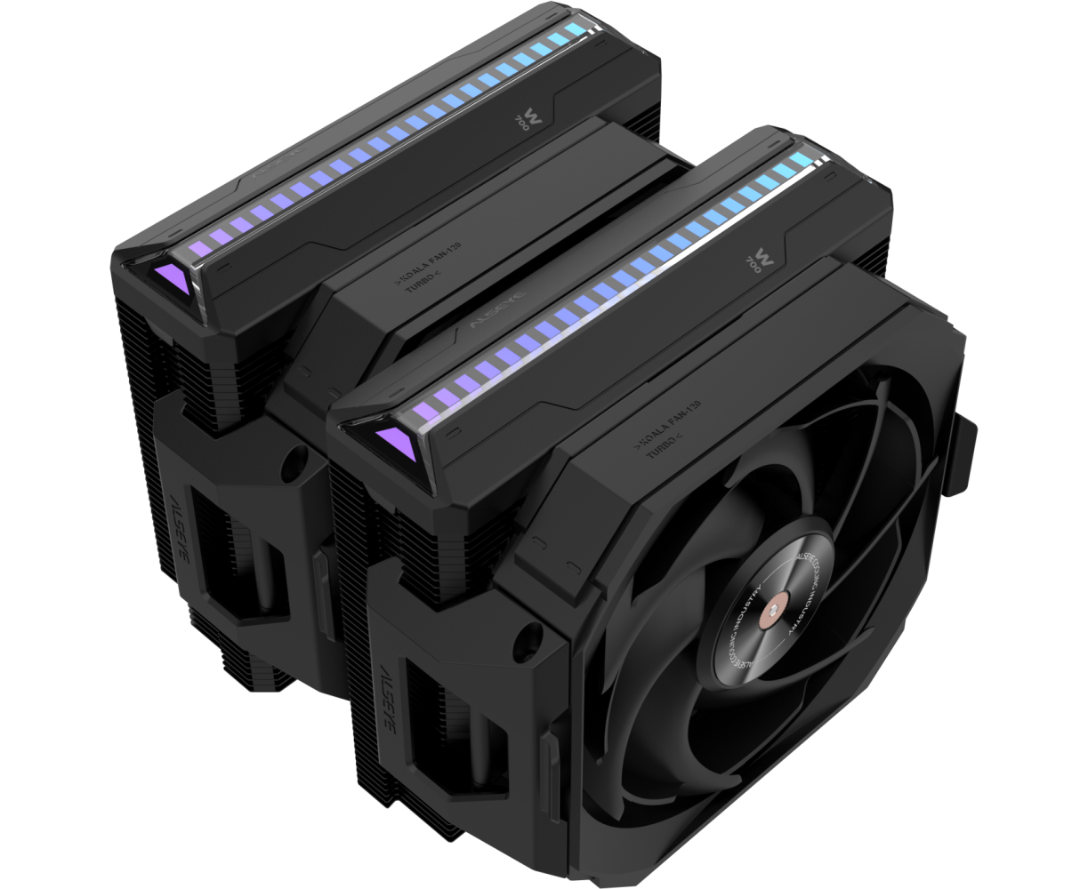 Вентилятор Alseye W700-B (W700-B(USA)) 134*148*159mm, 1000-2200 RPM, 33.18-86.2 CFM, 20-35.3d BA, 12 V, 0.02-0.3 A, Dual Ball