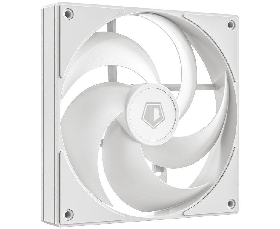 Вентилятор ID-COOLING AS-140-W 140x140x25мм (PWM, резиновые углы, белый, 300-1800об/мин, супертихий) Box