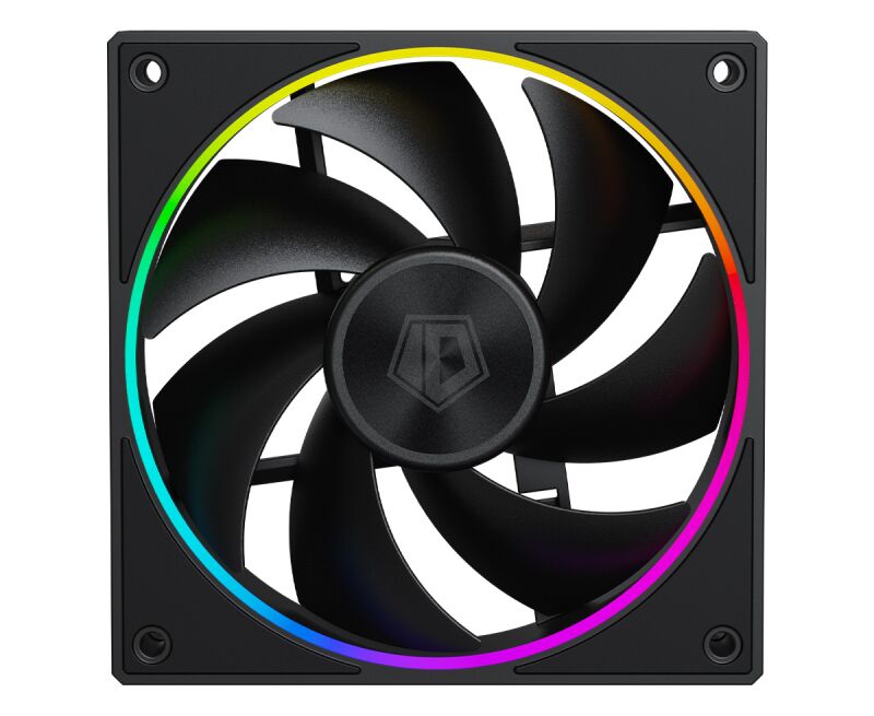 Вентилятор ID-COOLING AF-127-ARGB-K Trio (3 in 1) 120x120x27мм (PWM, резиновые углы, черный, 500-2000об/мин) BOX