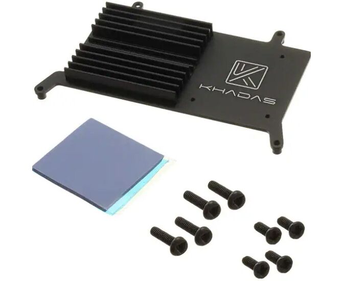 Кулер Khadas KAHS-V-001 New VI Ms Heatsink Heatsink designed for VI Ms, Aluminum, Black, VI Ms Thermal Pad