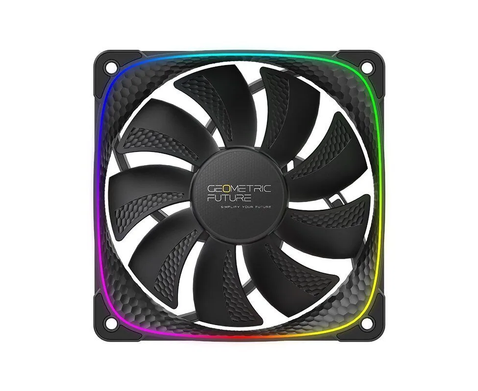 Вентилятор Geometric Future Squama 2503 RB (1 F2503 R112001) Single Pack / 120mm, 2000 RPM, 69.11 CFM, 30.92 d BA, 5 V ARGB, Black, Reverse