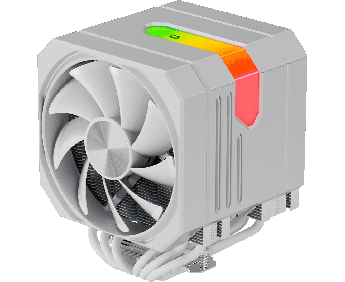 Кулер up Here UP2 TC6 White / 6 H Px6mm, 265 W TDP, dual tower, 2x120mm fans, 600-1650 RPM, 68 CFM, 25d BA, ARGB cover