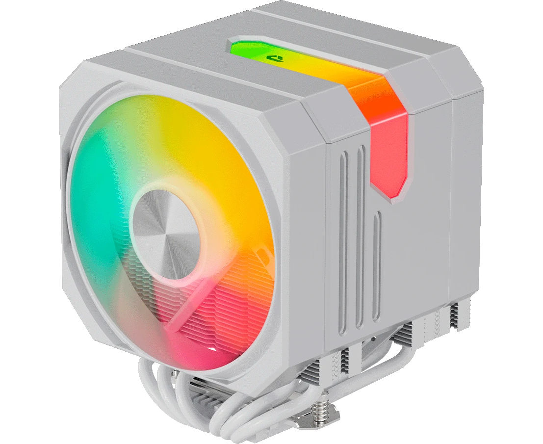 Кулер up Here UP2 TC6 C White ARGB / 6 H Px6mm, 265 W TDP, dual tower, 2x120mm ARGB fans, 600-1650 RPM, 68 CFM, 25d BA