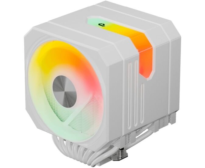 Кулер up Here UP2 TC8 C White ARGB / 8 H Px6mm, 280 W TDP, dual tower, 2x120mm ARGB fans, 600-1650 RPM, 68 CFM, 25d BA