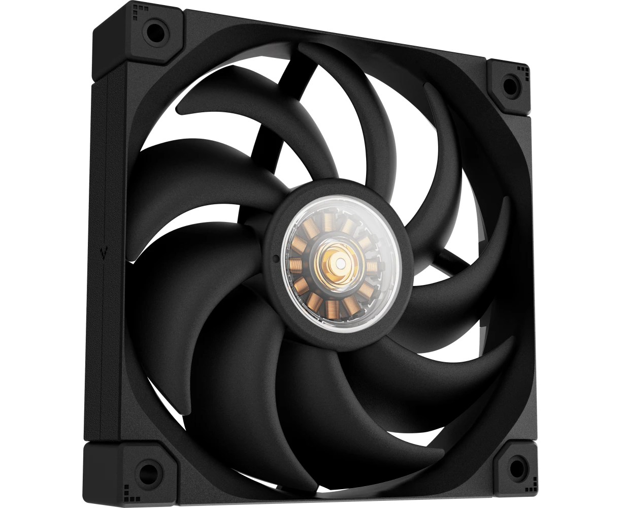 Вентилятор DEEPCOOL FT12 120x120x25мм (PWM, White LED, черный, 500-2150об/мин) Color BOX