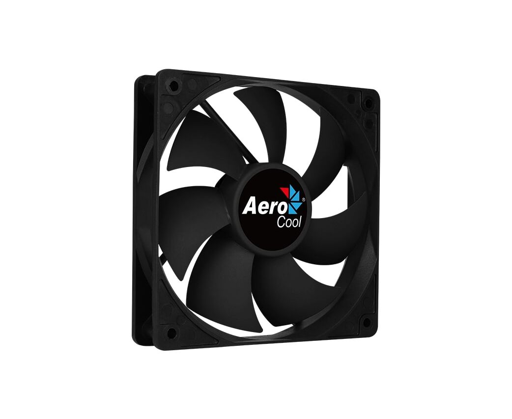 Вентилятор Aerocool Force 12 PWM Black (120x120x25mm, 4-pin PWM, 500-1500 об/мин, 18.2-27.5d B) (4718009158016)
