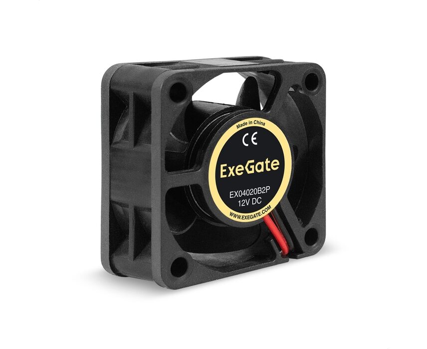 Вентилятор Exe Gate EX04020 B2 P EX295219 RUS (40x40x20 мм, 2-Ball (двойной шарикоподшипник), 2pin, 7000 RPM, 30d BA)