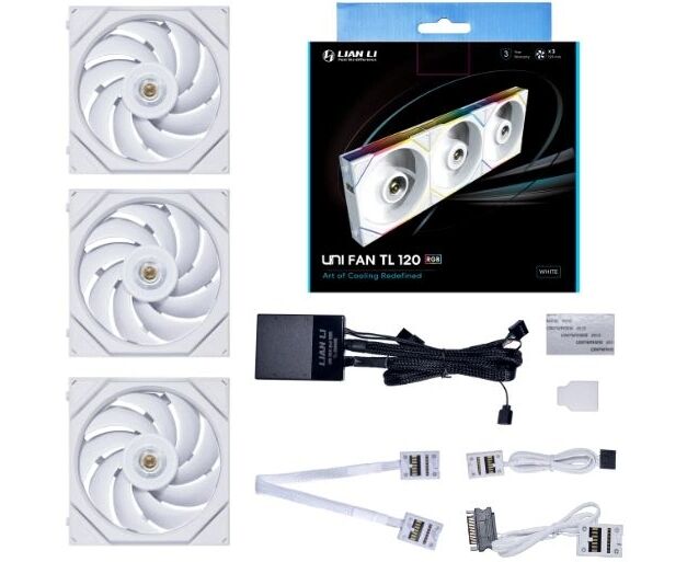 Вентилятор Lian-Li Uni Fan TL 120 Triple ARGB белый (G99.12 TL3 W.00) 7-pin 33d B Ret