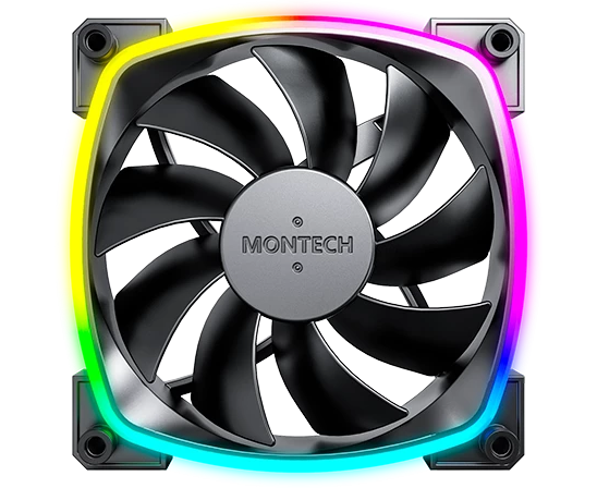 Вентилятор Montech AX120 ARGB (AX120 PWM Black) 120х 120x25 черный 4-pin Ret