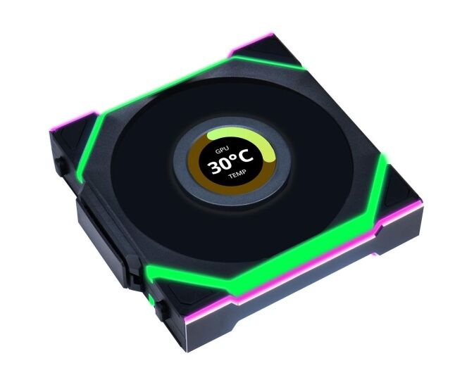 Вентилятор Lian Li UNI Fan SL Wireless LCD 120 Reverse Blade (G99.12 RSLLCD1 W1 B.R0)/12 RSLLCD1 W1 B Black/120x124,5x28мм(1.6” LCD, PWM, ARGB, 1900 об/мин)