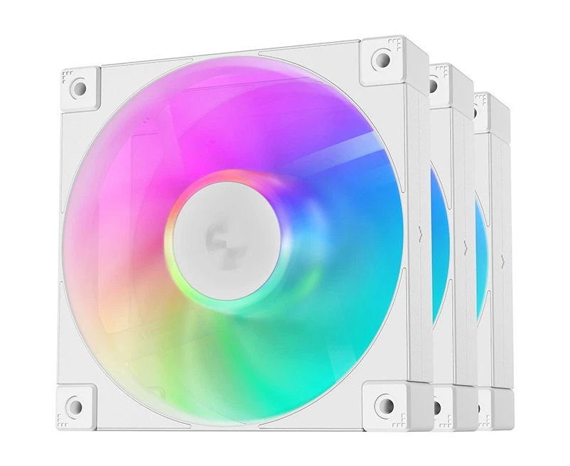 Вентилятор DEEPCOOL FD12 ARGB WH-3 in 1 120x120x25мм (PWM, ARGB, белый, 400-2050об/мин) Color BOX