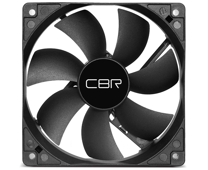 Вентилятор CBR CBR-CF-8025-1600 B, 80*80*25мм, 3-pin+molex, 1600 RPM, 30 CFM, 24.6 d BA