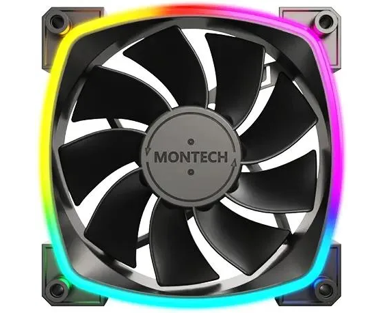 Вентилятор Montech RX120 Reverse ARGB (RX120 PWM Black) 120х 120x25 черный 4-pin Ret