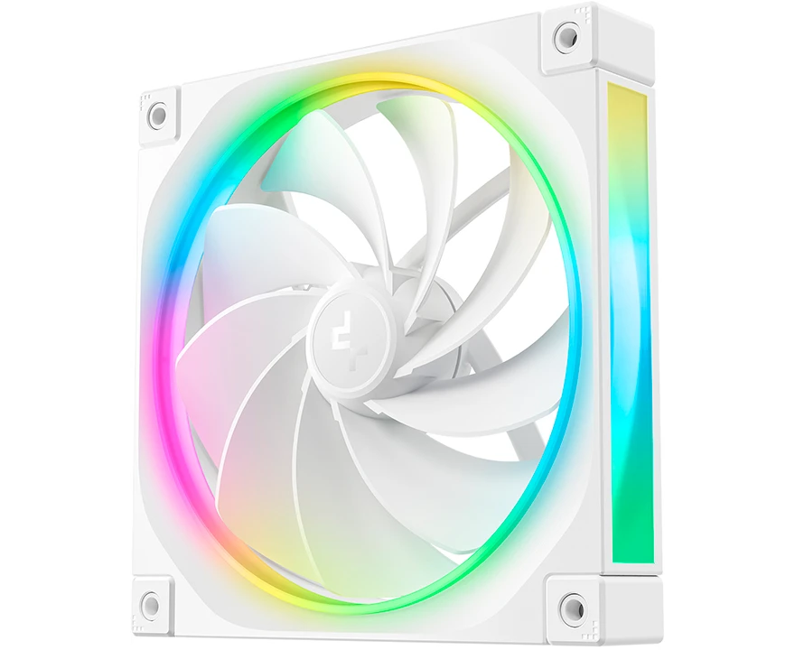 Вентилятор DEEPCOOL FL14 R WH 140x140x25мм Reverse (PWM, ARGB, белый, 500-1700об/мин) Color Box