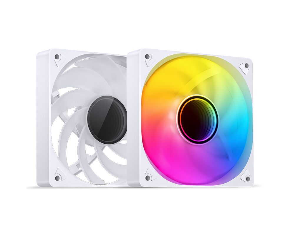 Вентилятор JONSBO SL-120 WR 120х 120х 25мм Reverse (PWM, ARGB LED, 600-1500об/мин, обратный поток, белый) Retail