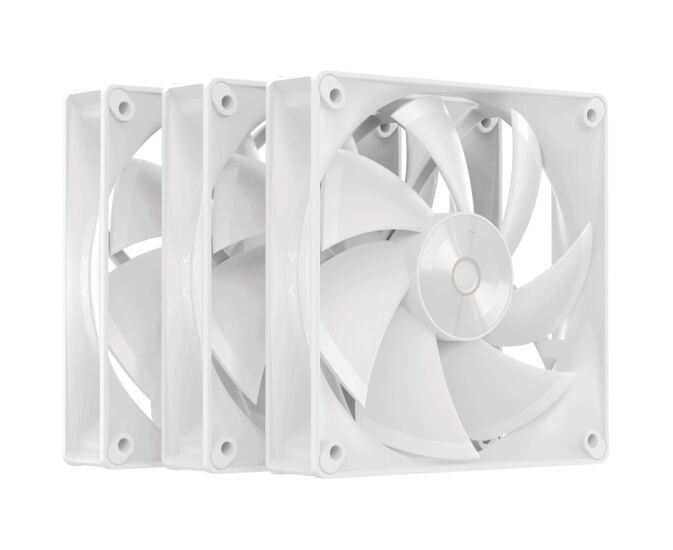 Вентилятор Ocypus Delta F12 WH 3 in 1, 120x120x25mm, 4-Pin PWM, 500-2000 RPM, 29 DBA Max, Hydro Bearing