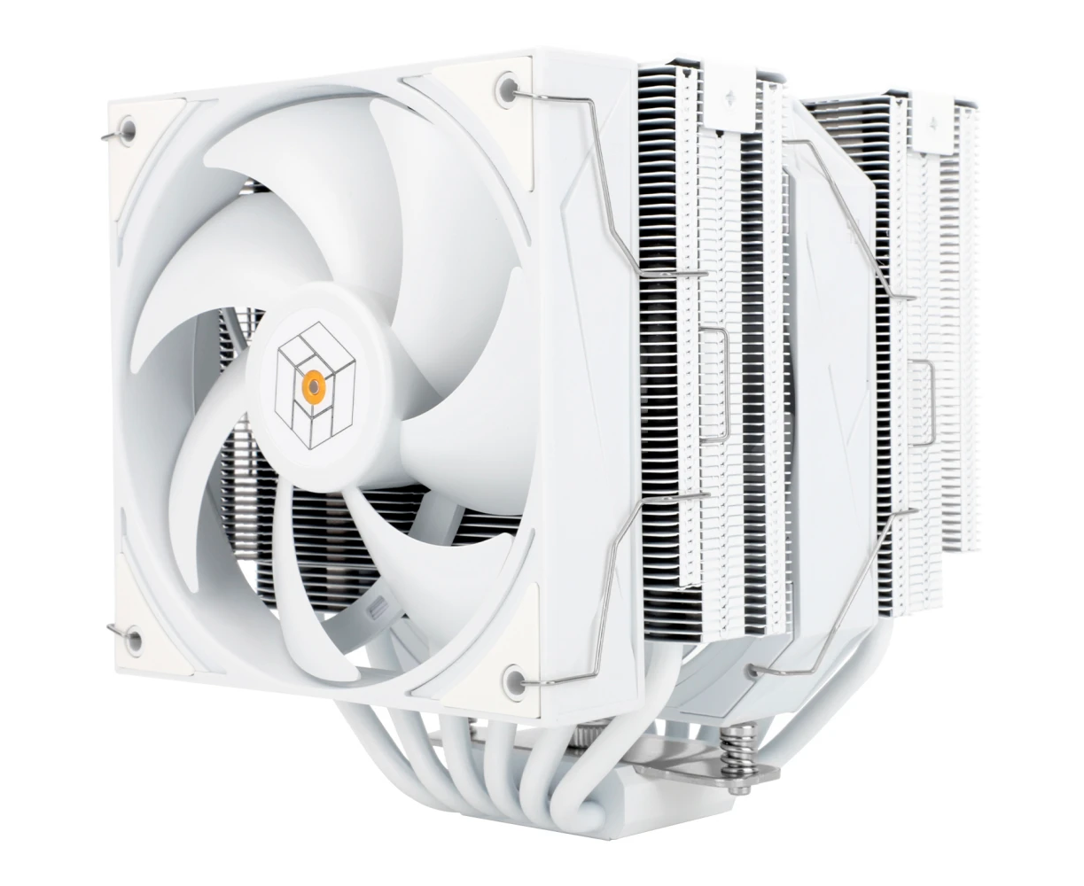 Кулер Thermalright Royal Pretor 130 White (RP130-WH) 4-pin PWM, 158mm, Ni/Cu, 6x6mm, 1x120+1x130mm, 80.45 CFM/81.88 CFM, 29.4d BA/28.3d BA