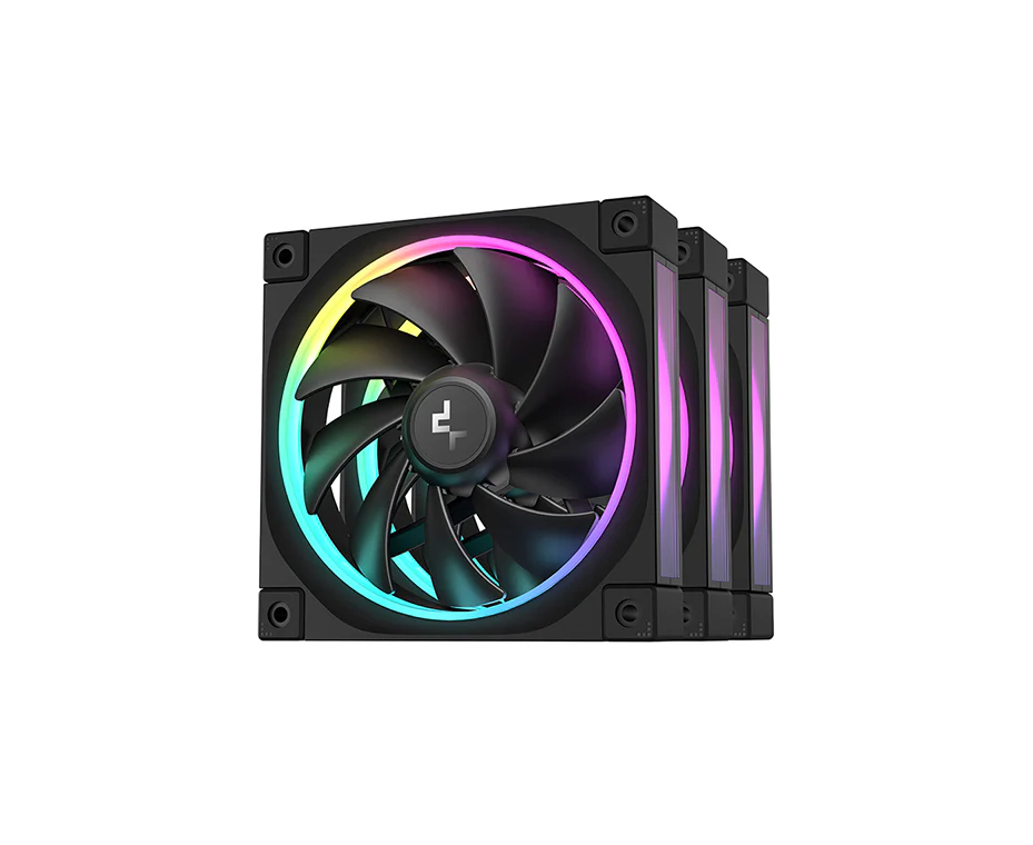 Вентилятор DEEPCOOL FL12-3 in 1 120x120x25мм (PWM, ARGB, черный, 500-2150об/мин) Color Box