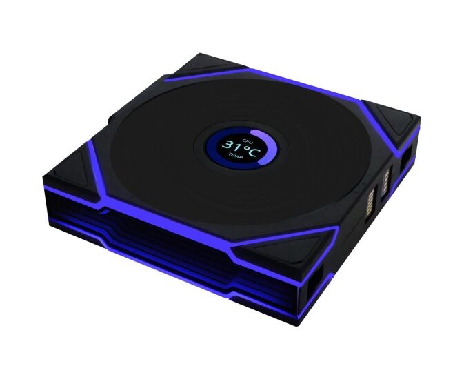 Вентилятор Lian-Li Uni Fan TL Wireless LCD 120 LCD ARGB (G99.12 TLLCD1 W1 B.R0) 120х 124x28 черный 4-pin 27д Б Ret