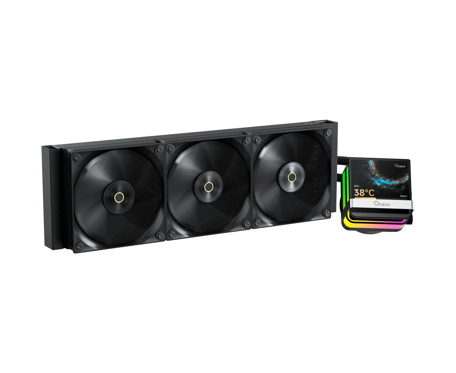Вентилятор Ocypus Sigma L36 Pro BK, 360mm, LCD Pump, 3x120mm FDB fans, LGA115 X/1200/1700/18 XX, AM4/AM5