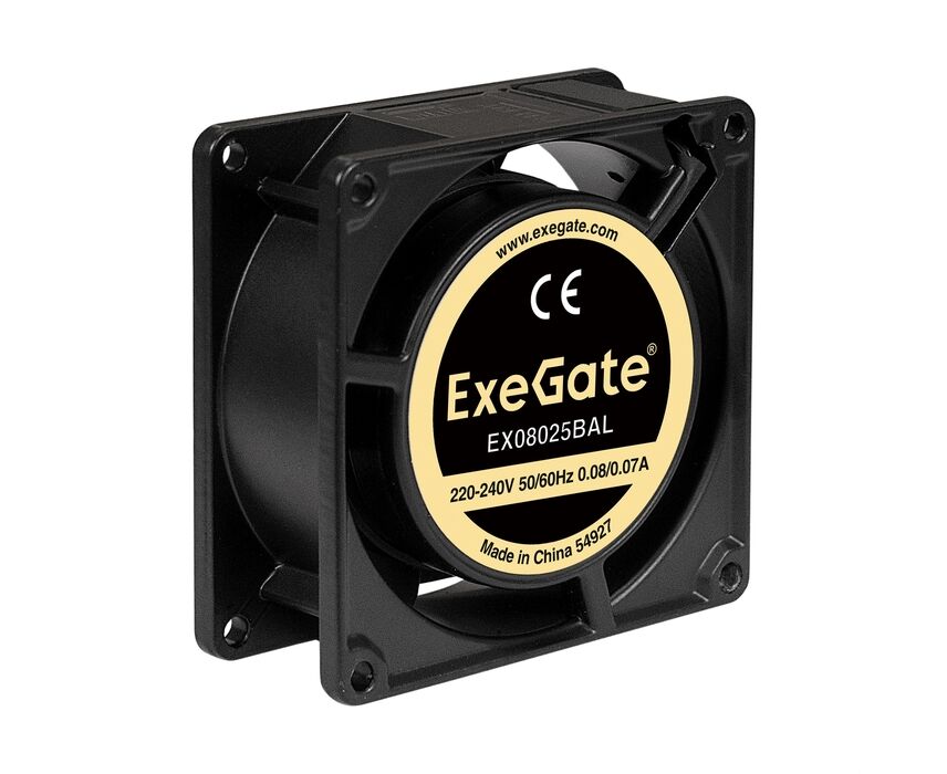 Вентилятор Exe Gate EX08025 BAL EX288997 RUS (80x80x25 мм, 2-Ball, 2600 RPM, 32d BA)