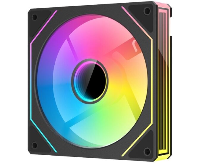 Вентилятор XASTRA FM120 B ARGB reverse single pack 120x120x25мм (Infinity lighting effect, ARGB, PWM, black) Box