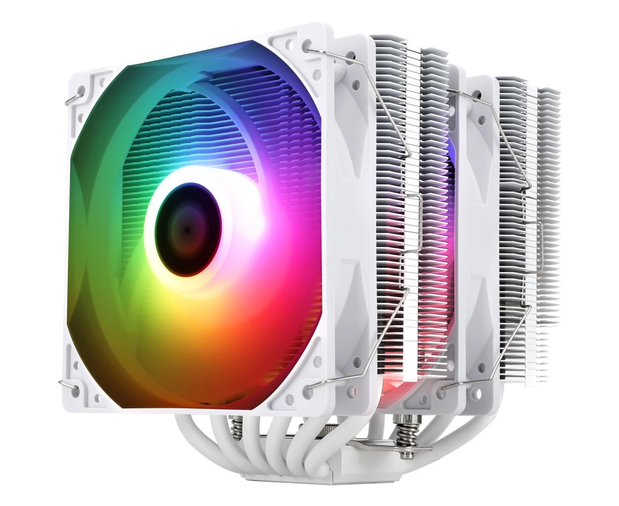 Кулер Thermalright Peerless Assassin 120 SE White ARGB LGA115 X/1200/1700/AM4/AM5 Dual Tower, 2x120mm ARGB PWM Fan, медное основание, 6 тепл. трубок