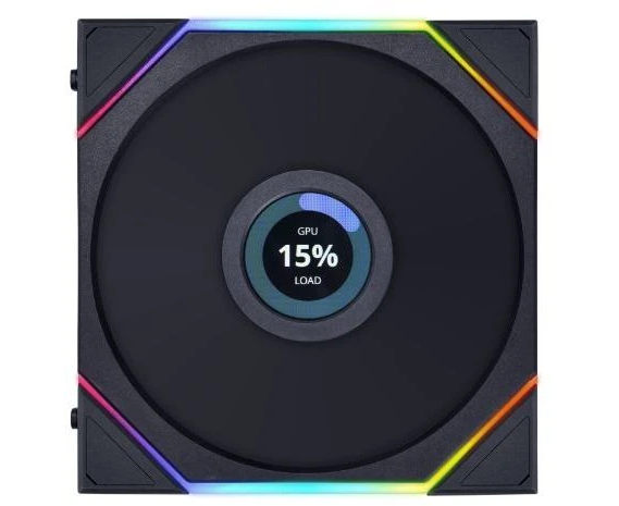 Вентилятор Lian Li Uni Fan TL Wireless LCD 140 (G99.14 TLLCD1 W1 B.R0) / 14 TLLCD1 W1 B Black / 140x140x28мм (PWM, ARGB, 1600 об/мин (Max.), 28,5d Ba)