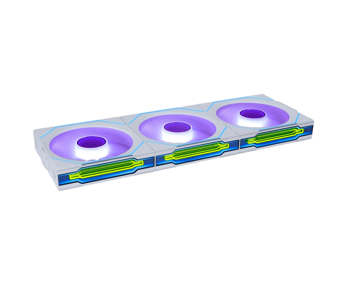 Комплект вентиляторов (3шт.) Lian Li UNI Fan SL-INF Wireless 120 Reverse Blade (G99.12 RSLIN1 W3 W.R0) White / 120x122,1x25мм (PWM, ARGB, 2200 об/мин)
