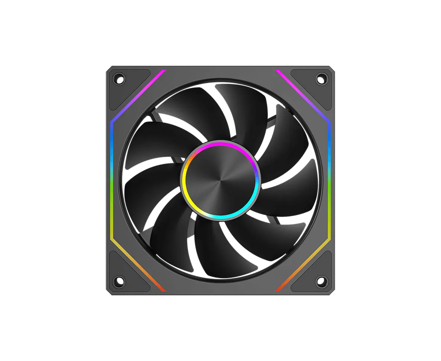Вентилятор PCCOOLER FG120 R Reverse (fg120r argb bk), 120мм, 4-pin, 1800об/мин, 15 - 28.4 д Б, ARGB, черный, Ret