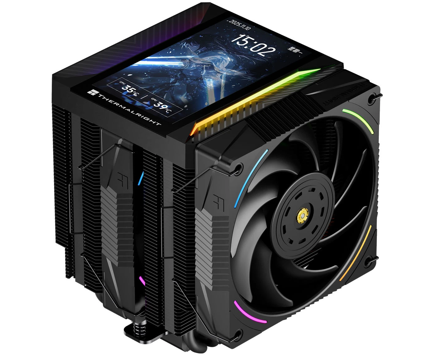 Кулер Thermalright Peerless Assassin Vision 120 Max ARGB Black LGA115 X/1200/1700/1851 AM4/AM5 (Dual Tower, 2x120mm ARGB PWM Fan, медное основание)