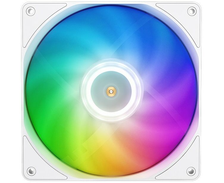 Вентилятор JONSBO HF1415 White 140х 140х 15мм (PWM, ARGB LED, 700-1650об/мин, белый) Retail