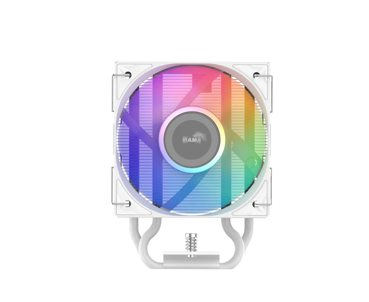 Кулер SAMA X40 L WH (X40-WHWAYXOX-G) (220 W, 4-pin PWM, 133.5mm, 4x6mm, ARGB, 1x100mm, 56.6 CFM, 31.2d BA, 2600 RPM, S 1851)